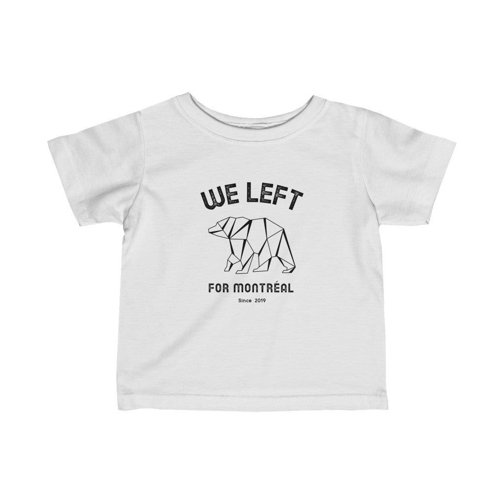 T-shirt bébé We Left - Ours Origami - Personnalisable