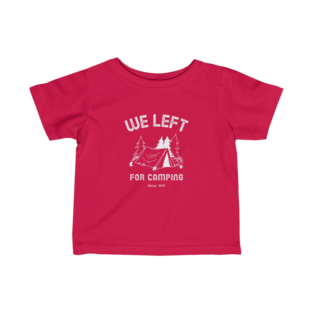 T-shirt bébé We Left - Camping - Personnalisable