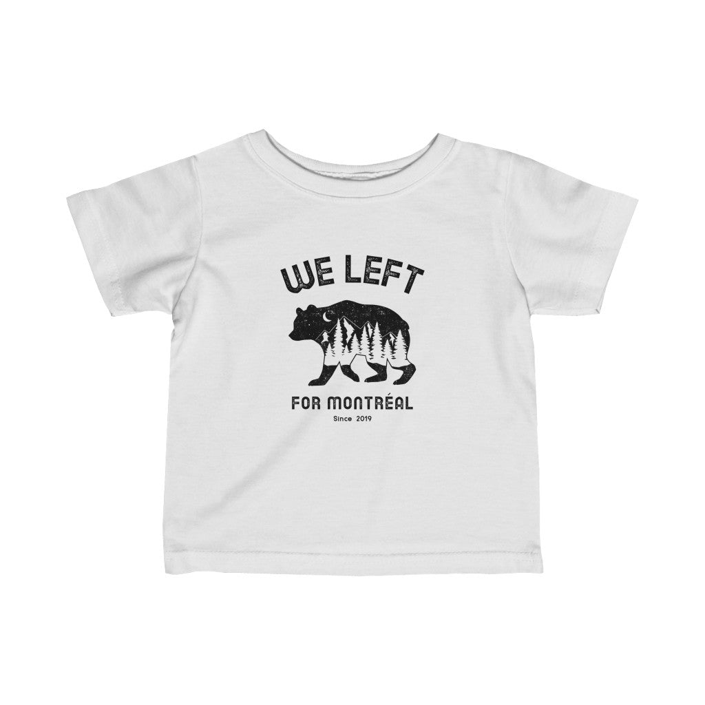 T-shirt bébé We Left - Ours Nature - Personnalisable