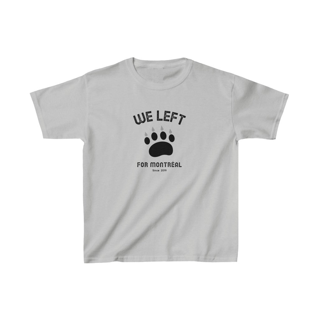 T-shirt enfant unisex We Left - Patte d'Ours - Personnalisable
