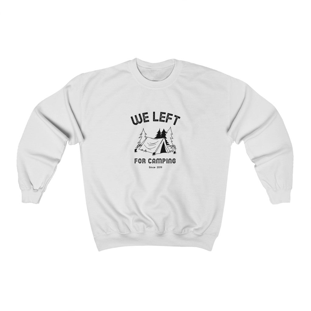 Sweatshirt homme We Left - Camping - Personnalisable
