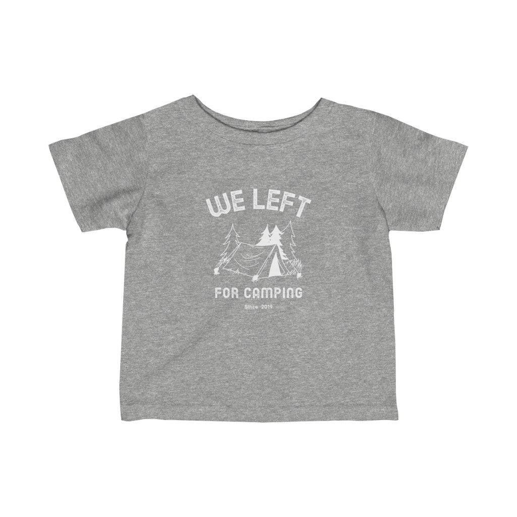T-shirt bébé We Left - Camping - Personnalisable