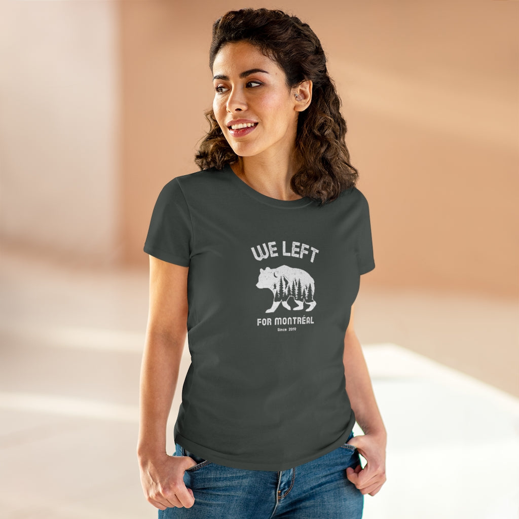 T-shirt femme We Left - Ours nature - custom Zepto