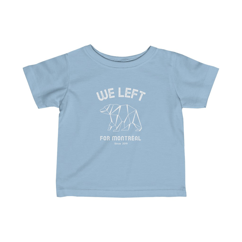 T-shirt bébé We Left - Ours Origami - Personnalisable