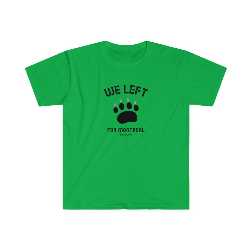T-shirt manches courtes pour homme We left for Montreal patte d'ours - Irish Green