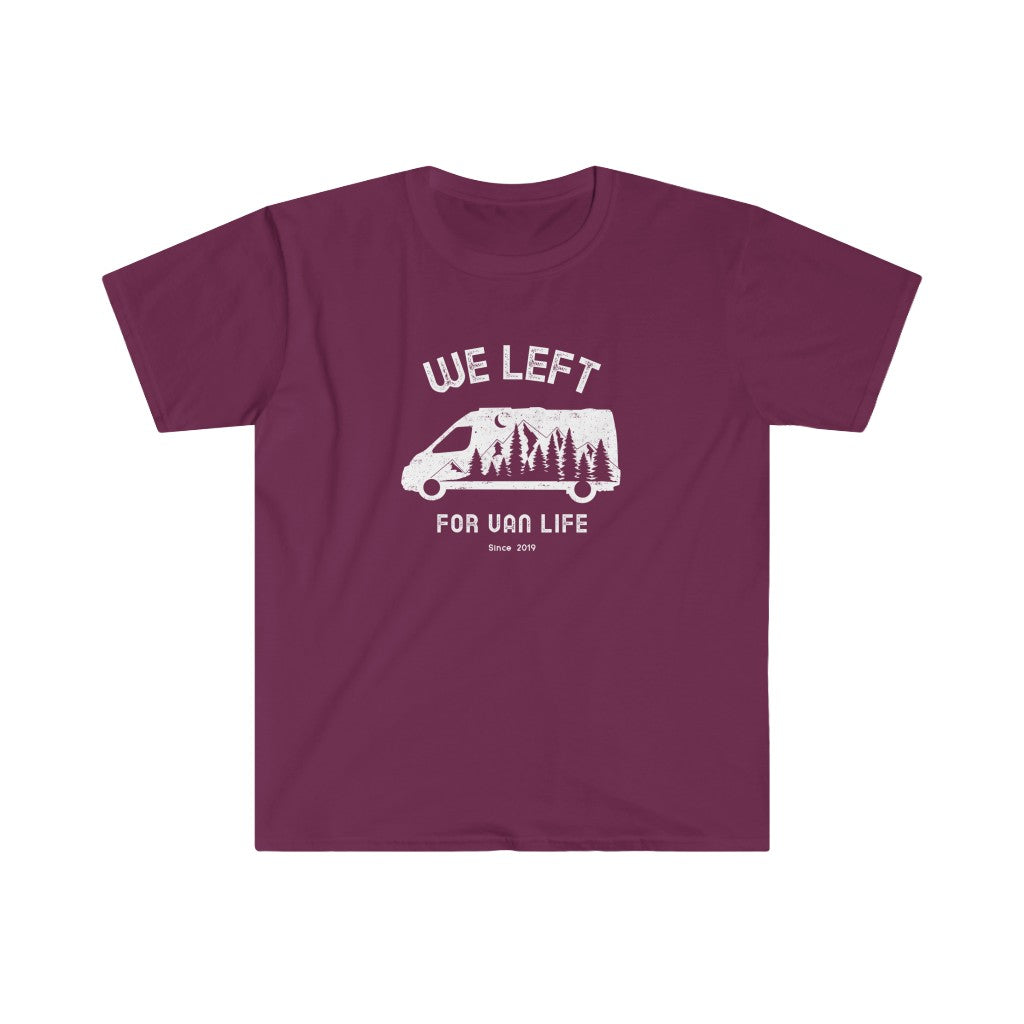T-shirt homme We Left - Van Life - Personnalisable