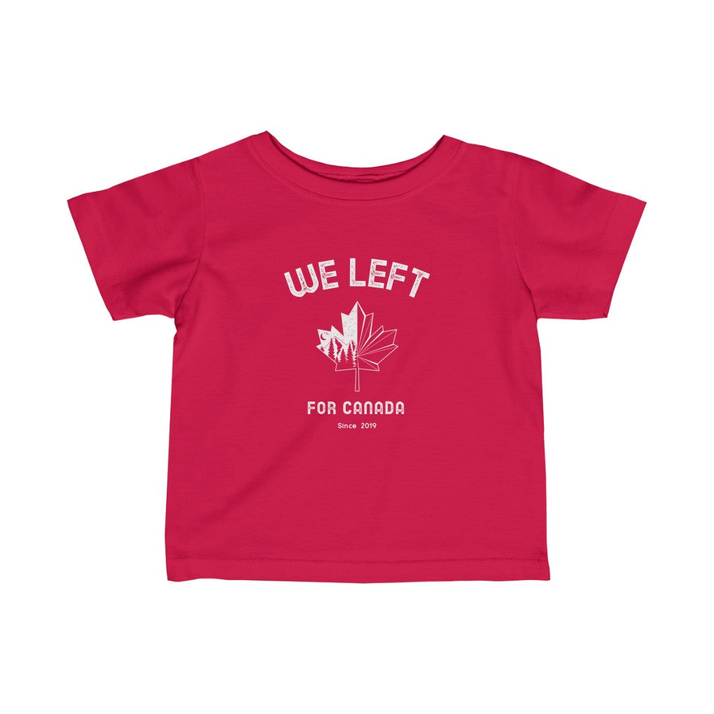 T-shirt bébé We Left - Feuille - Personnalisable