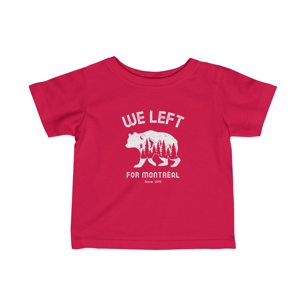 T-shirt bébé We Left - Ours Nature - Personnalisable
