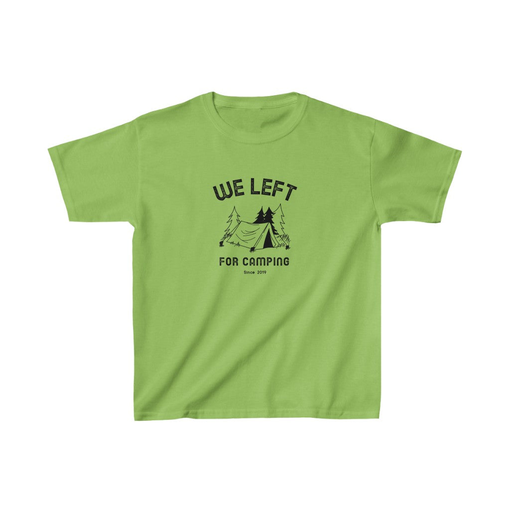 T-shirt enfant unisex We Left - Camping - Personnalisable