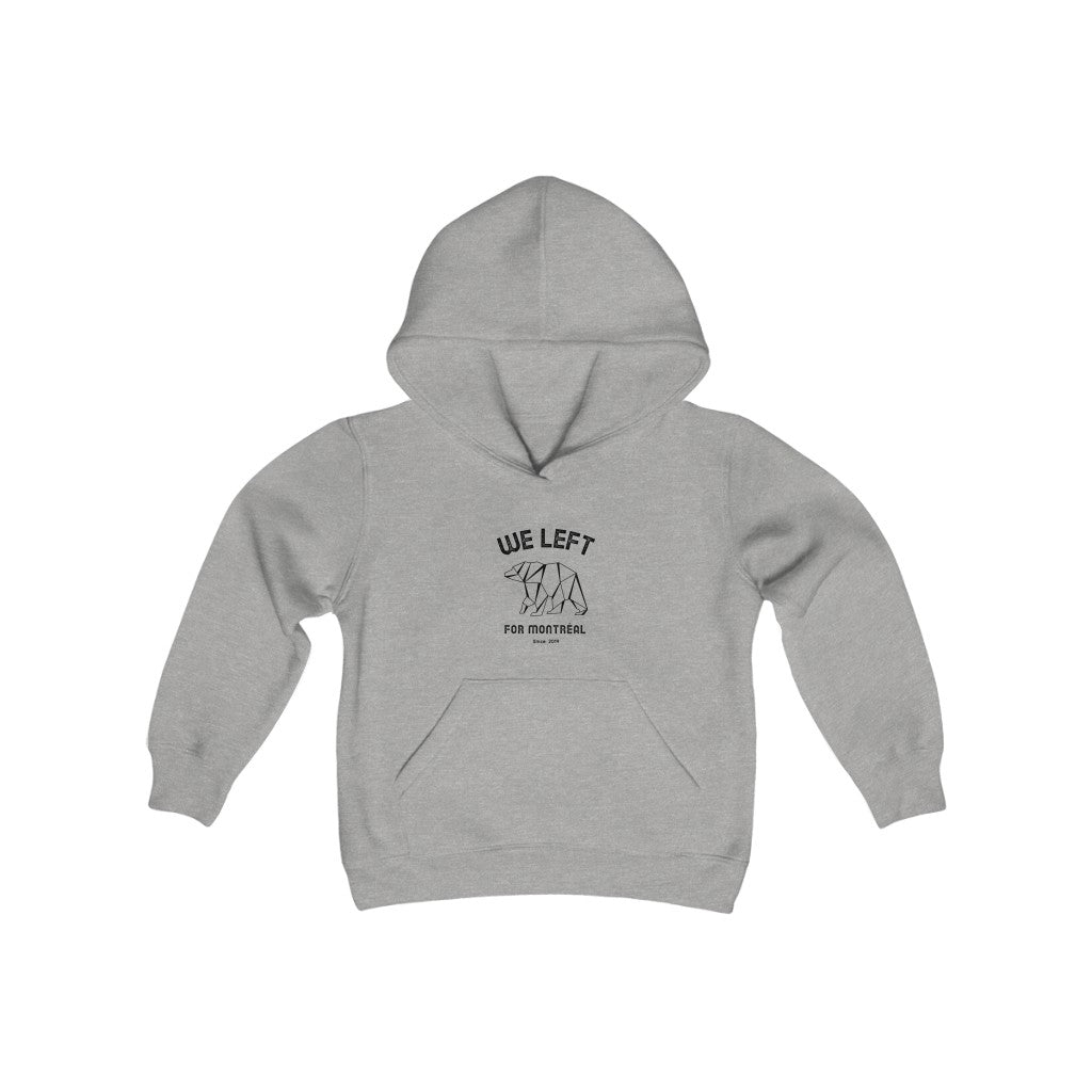 Hoodie enfant unisex We Left - Ours Origami - Personnalisable