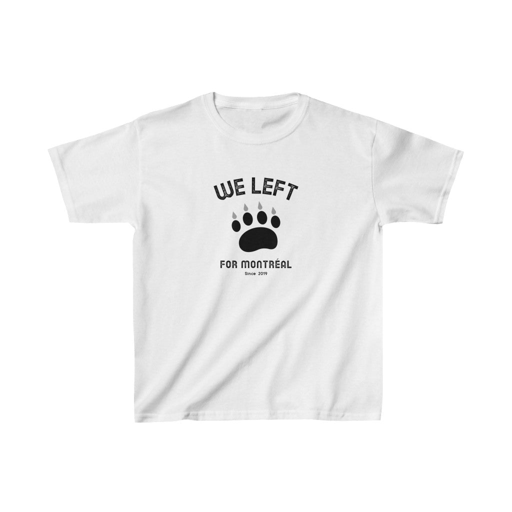 T-shirt enfant unisex We Left - Patte d'Ours - Personnalisable