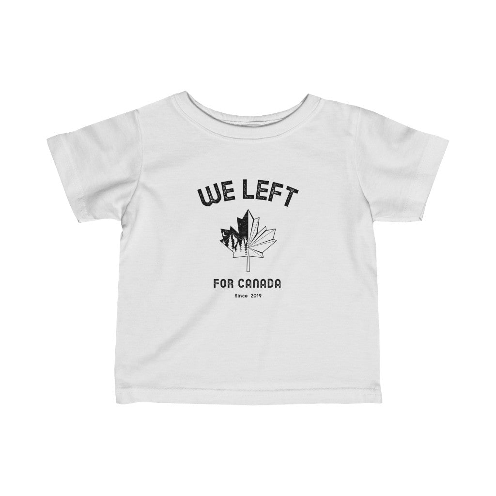 T-shirt bébé We Left - Feuille - Personnalisable