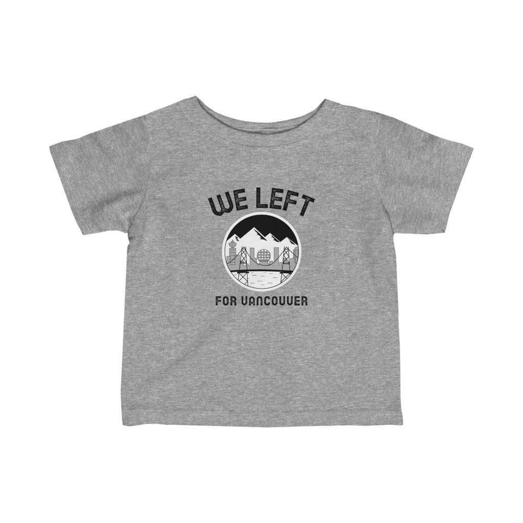 T-shirt bébé We Left - Vancouver - Personnalisable